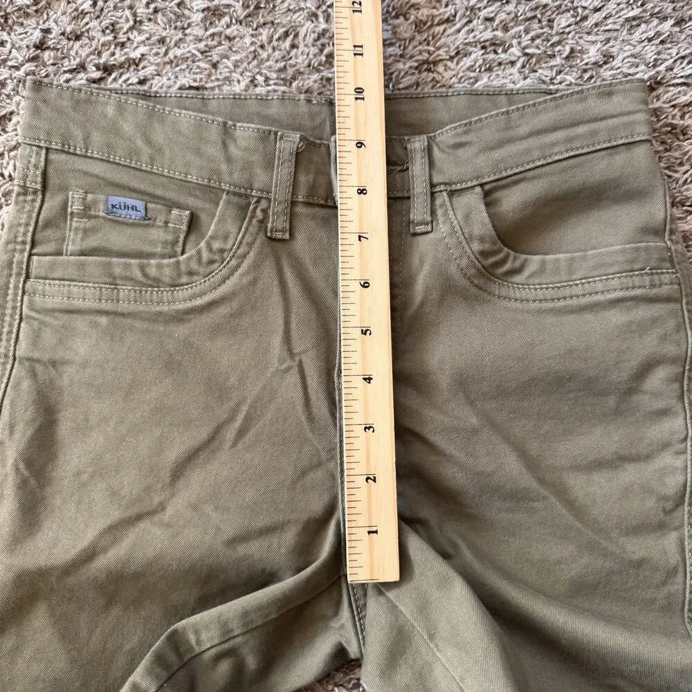 Kuhl Kontour Skinny Jeans Olive Green Women's 4 Reg Hiking Outdoors Tie Waist - Picture 12 of 13